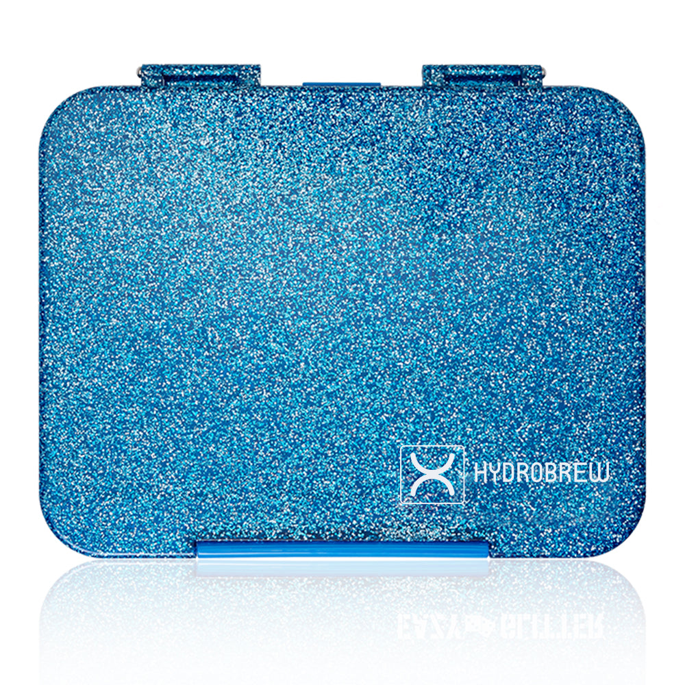 HYDROBREW 6 & 4 Convertible Bento Lunch Box - Glitter Blue
