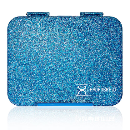 HYDROBREW 6 & 4 Convertible Bento Lunch Box - Glitter Blue