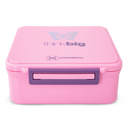 Hydrobrew Personalized Bento Lunch Box w/Steel Food Jar - ThinkBig Pink