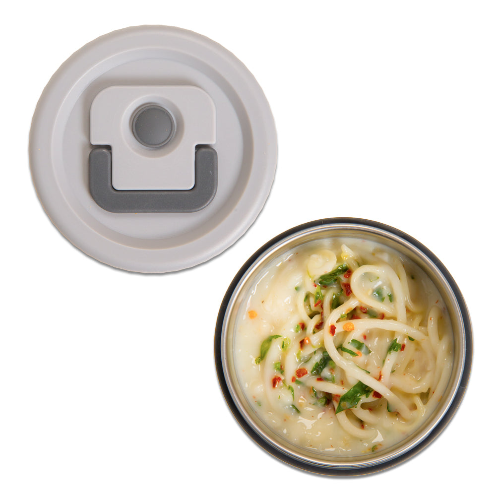 HYDROBREW Bento Lunch Box w/Steel Food Jar - Dinosaurs Grey