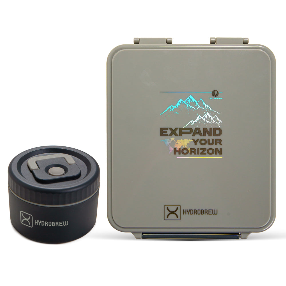 HYDROBREW Bento Lunch Box w/Steel Food Jar - Adventure Sage