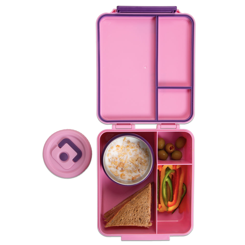 HYDROBREW Bento Lunch Box w/Steel Food Jar - Think Big Blush