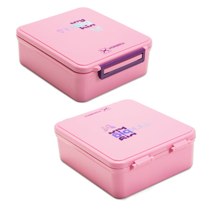 HYDROBREW Bento Lunch Box w/Steel Food Jar - Think Big Blush