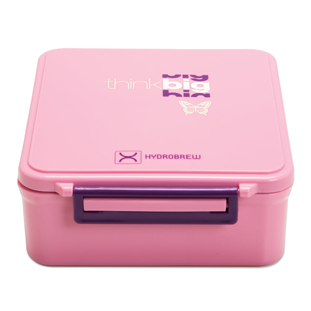 HYDROBREW Bento Lunch Box w/Steel Food Jar - Think Big Blush