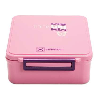 HYDROBREW Bento Lunch Box w/Steel Food Jar - Think Big Blush