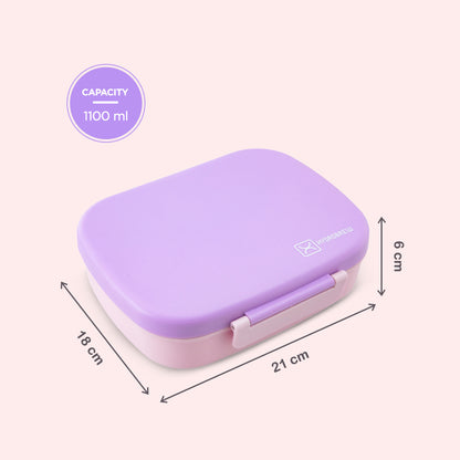 Hydrobrew Smart Serve Bento Lunch Box 1100 ml, 5 compartment- Lilac Blush