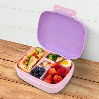 Hydrobrew Smart Serve Bento Lunch Box 1100 ml, 5 compartment- Lilac Blush