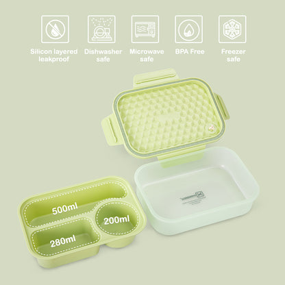 HYDROBREW Smart Serve Bento Lunch Box 980ml - Sage Diamond