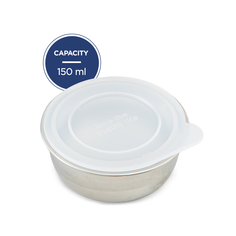 Hydrobrew Personalized Steel Core Lunch Box 750ml + 150ml Food Jar w/ cutlery, Stainless Steel, Leakproof - OCEAN NAVY