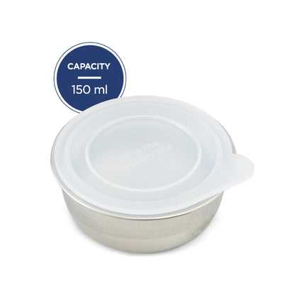 Hydrobrew Personalized Steel Core Lunch Box 750ml + 150ml Food Jar w/ cutlery, Stainless Steel, Leakproof - OCEAN NAVY