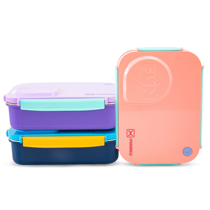Hydrobrew Personalized Steel Core Lunch Box 750ml + 150ml Food Jar w/ cutlery, Stainless Steel, Leakproof - PINK SORBET