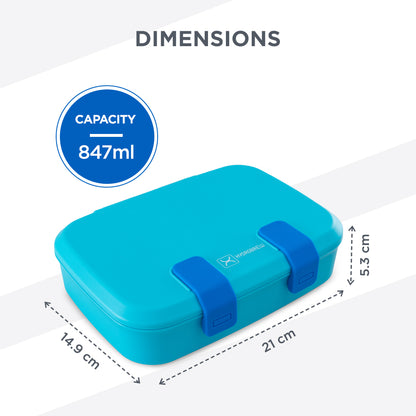 HYDROBREW Smart Serve Bento Lunch Box 847ml, Aqua Drift