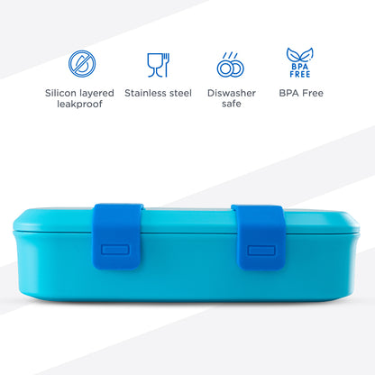 HYDROBREW Smart Serve Bento Lunch Box 847ml, Aqua Drift