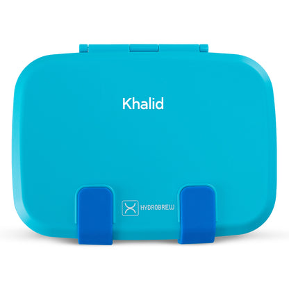 Hydrobrew Personalized Smart Serve Bento Lunch Box 847ml, Aqua Drift