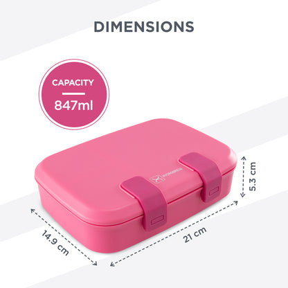 HYDROBREW Smart Serve Bento Lunch Box 847ml, Berry Blush