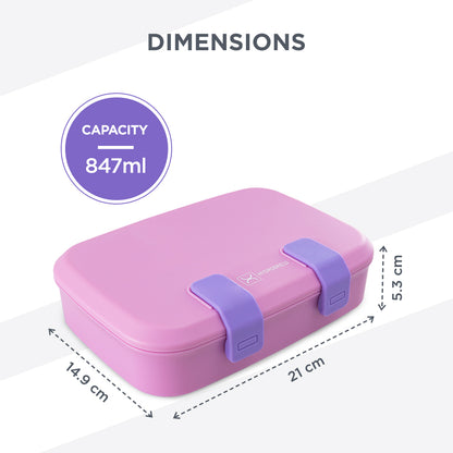 HYDROBREW Smart Serve Bento Lunch Box 847ml, Candy Lilac