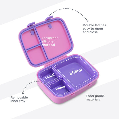 HYDROBREW Smart Serve Bento Lunch Box 847ml, Candy Lilac