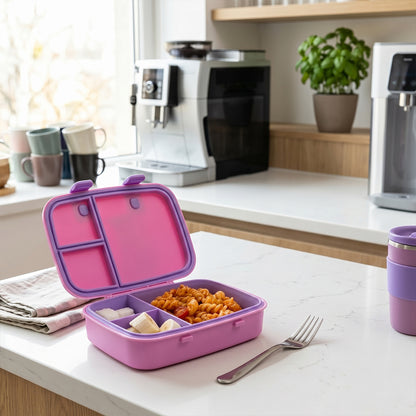 Hydrobrew Personalized Smart Serve Bento Lunch Box 847ml, Candy Lilac