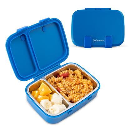 Hydrobrew Personalized Steel Core Bento Stainless Steel Lunch Box – 839ml, 2 Compartment- Midnight Wave