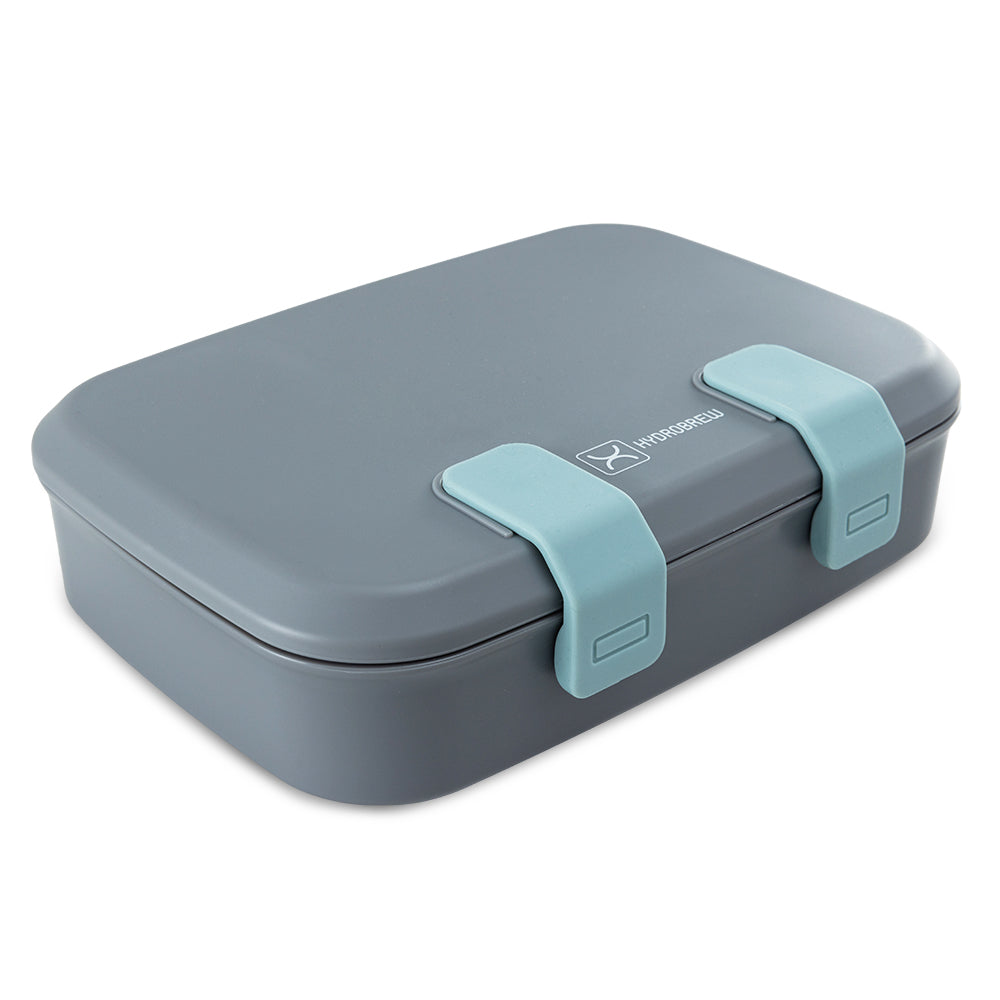 Hydrobrew Personalized Steel Core Bento Stainless Steel Lunch Box – 839ml, 2 Compartment-Graphite