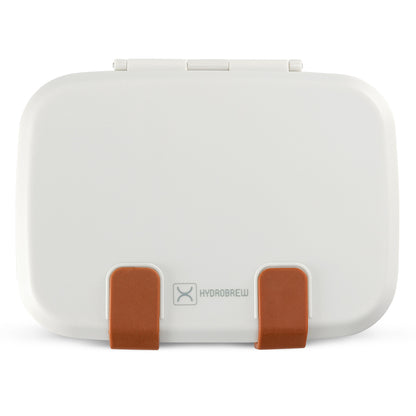 Hydrobrew Steel Core Bento Stainless Steel Lunch Box ‚Äì 839ml, 2 Compartment-Ivory Terracotta