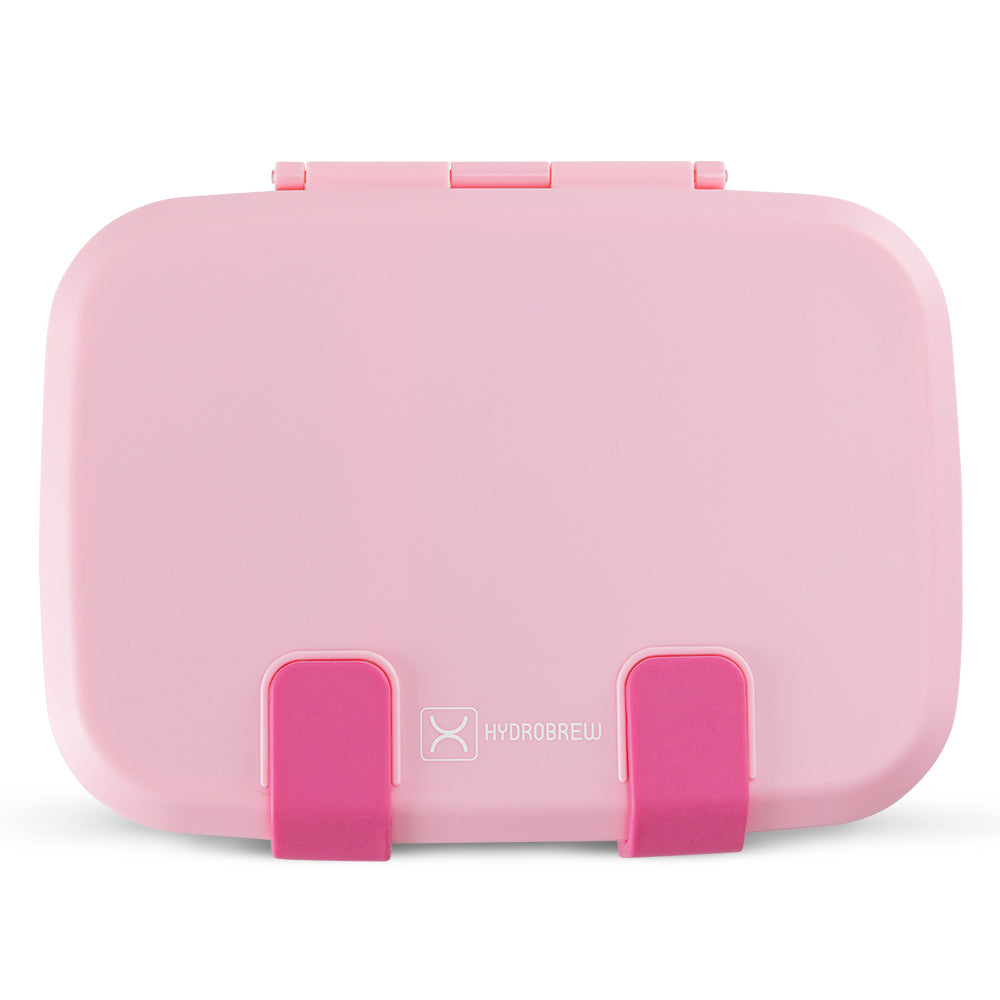 Hydrobrew Steel Core Bento Stainless Steel Lunch Box ‚Äì 839ml, 2 Compartment-Rose Silk