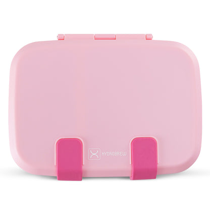 Hydrobrew Steel Core Bento Stainless Steel Lunch Box ‚Äì 839ml, 2 Compartment-Rose Silk