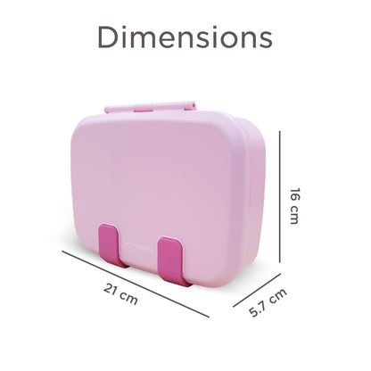 Hydrobrew Steel Core Bento Stainless Steel Lunch Box – 839ml, 2 Compartment-Rose Silk