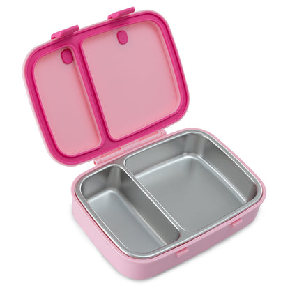 Hydrobrew Personalized Steel Core Bento Stainless Steel Lunch Box – 839ml, 2 Compartment-Rose Silk