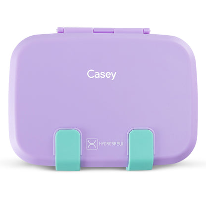 Hydrobrew Personalized Steel Core Bento Stainless Steel Lunch Box – 839ml, 2 Compartment-Orchid Mist