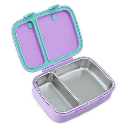 Hydrobrew Personalized Steel Core Bento Stainless Steel Lunch Box – 839ml, 2 Compartment-Orchid Mist