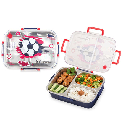 HydroBrew Steel Core Bento Lunch Box 3 Compartment 750ml – Champion navy