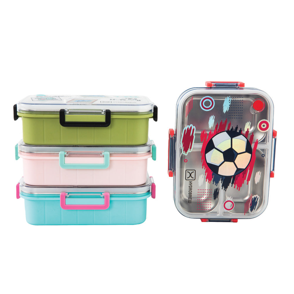 HydroBrew Steel Core Bento Lunch Box 3 Compartment 750ml – Champion navy