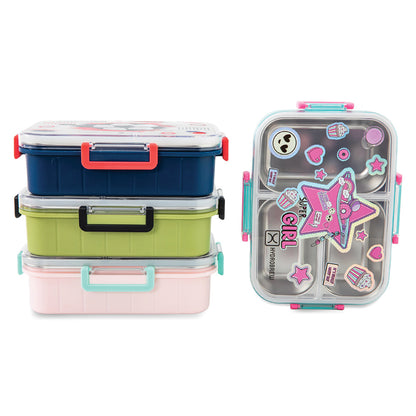 HydroBrew Steel Core Bento Lunch Box 3 Compartment 750ml – Teal Spark