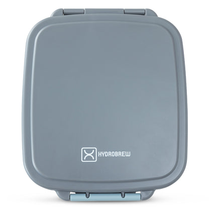 Hydrobrew Mega Flex Bento Lunch Box 1864ml,  Leakproof Lunch Container with Integrated 250ml Insulated Food Jar- Graphite