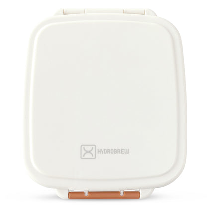 Hydrobrew Mega Flex Bento Lunch Box 1864ml,  Leakproof Lunch Container with Integrated 250ml Insulated Food Jar- Ivory Terracotta