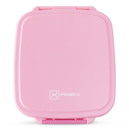 Hydrobrew Mega Flex Bento Lunch Box 1864ml,  Leakproof Lunch Container with Integrated 250ml Insulated Food Jar- Rose Silk