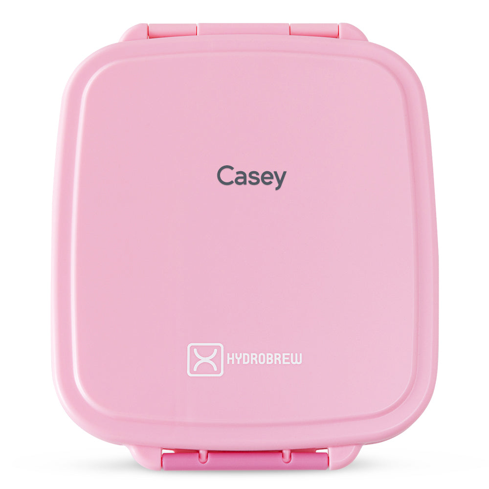 Hydrobrew Personalized Mega Flex Bento Lunch Box 1864ml,  Leakproof Lunch Container with Integrated 250ml Insulated Food Jar- Rose Silk