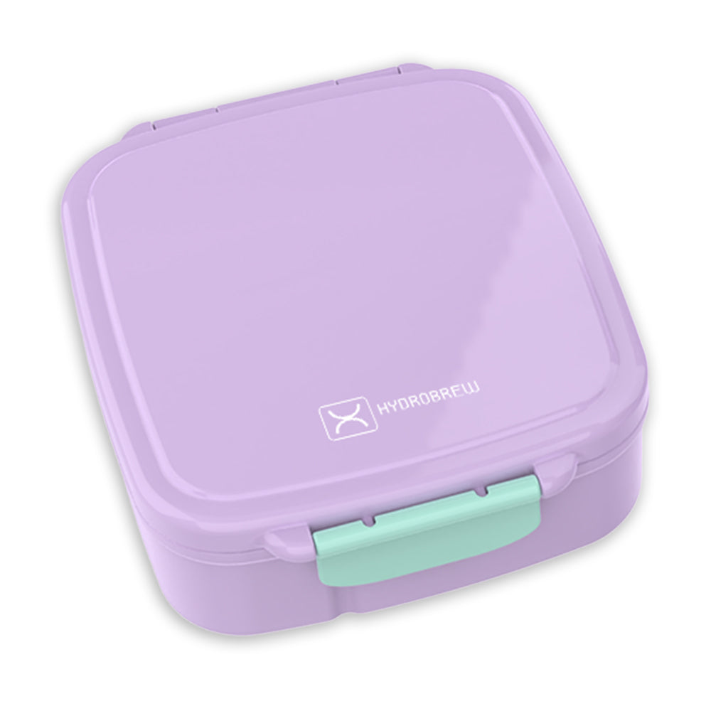 Hydrobrew Mega Flex Bento Lunch Box 1864ml,  Leakproof Lunch Container with Integrated 250ml Insulated Food Jar- Orchid Mist