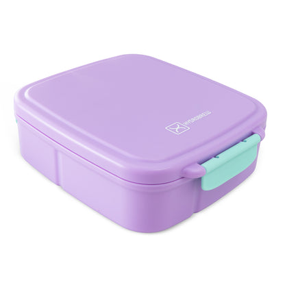 Hydrobrew Personalized Mega Flex Bento Lunch Box 1864ml,  Leakproof Lunch Container with Integrated 250ml Insulated Food Jar- Orchid Mist