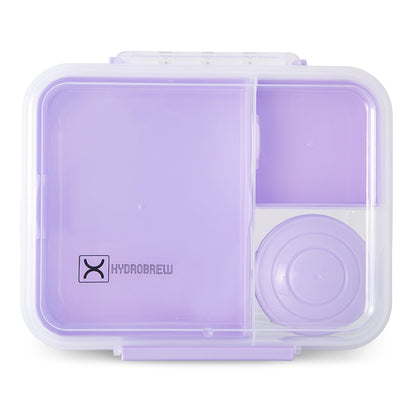 Hydrobrew 3/4/5 Convertible 1650ml Bento Lunch Box - Lilac