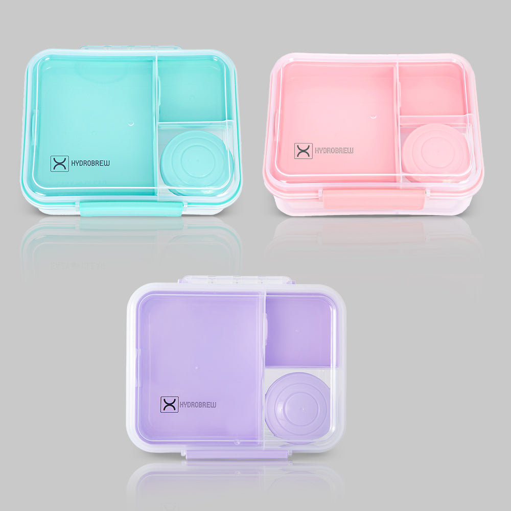 Hydrobrew 3/4/5 Convertible 1650ml Bento Lunch Box - Lilac