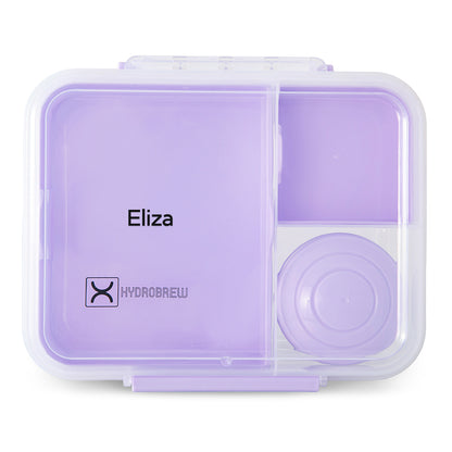 Hydrobrew Personalized 3/4/5 Convertible 1650ml Bento Lunch Box - Lilac