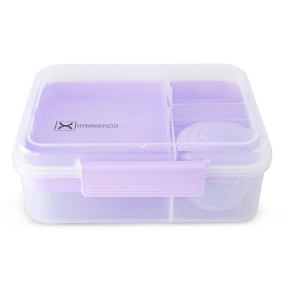 Hydrobrew Personalized 3/4/5 Convertible 1650ml Bento Lunch Box - Lilac