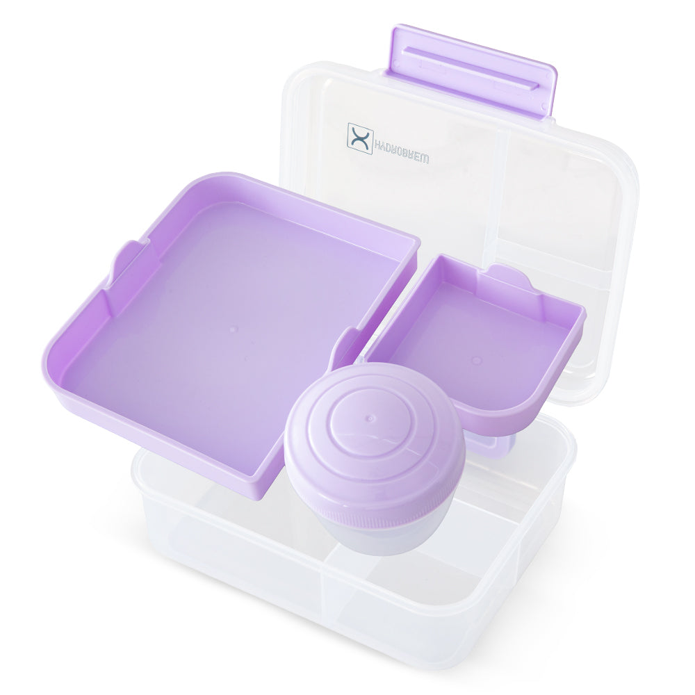Hydrobrew Personalized 3/4/5 Convertible 1650ml Bento Lunch Box - Lilac