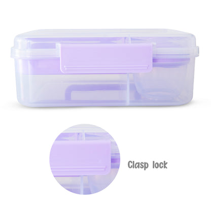 Hydrobrew Personalized 3/4/5 Convertible 1650ml Bento Lunch Box - Lilac