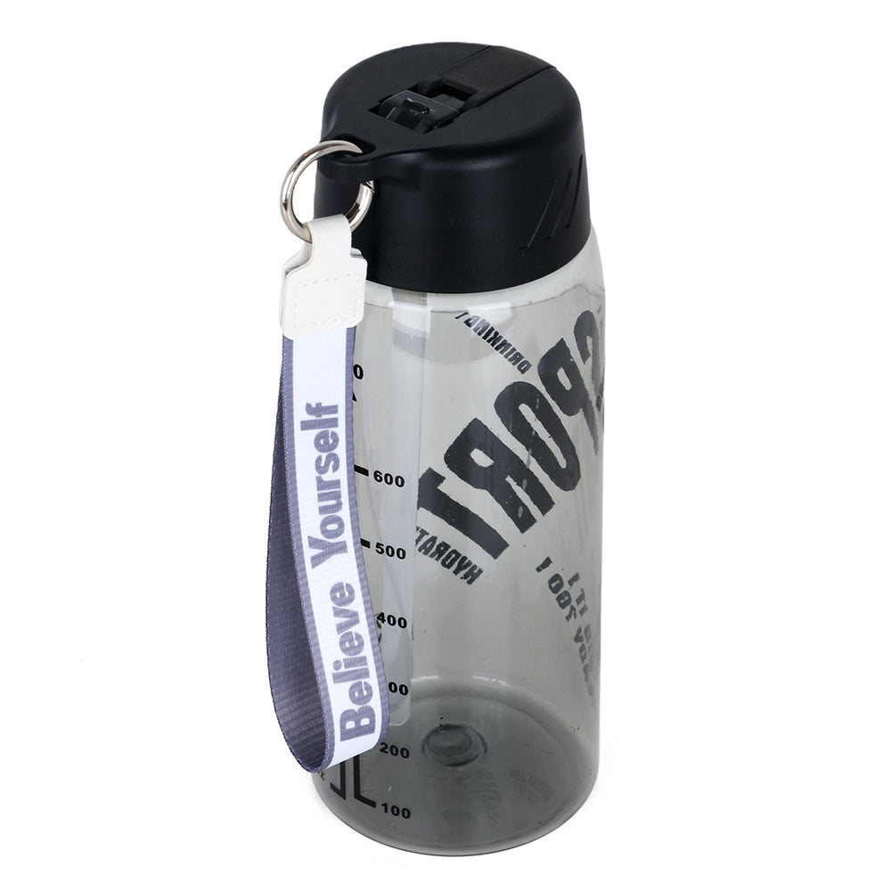 HYDROBREW Water Bottle 800ml with Grab String - Black