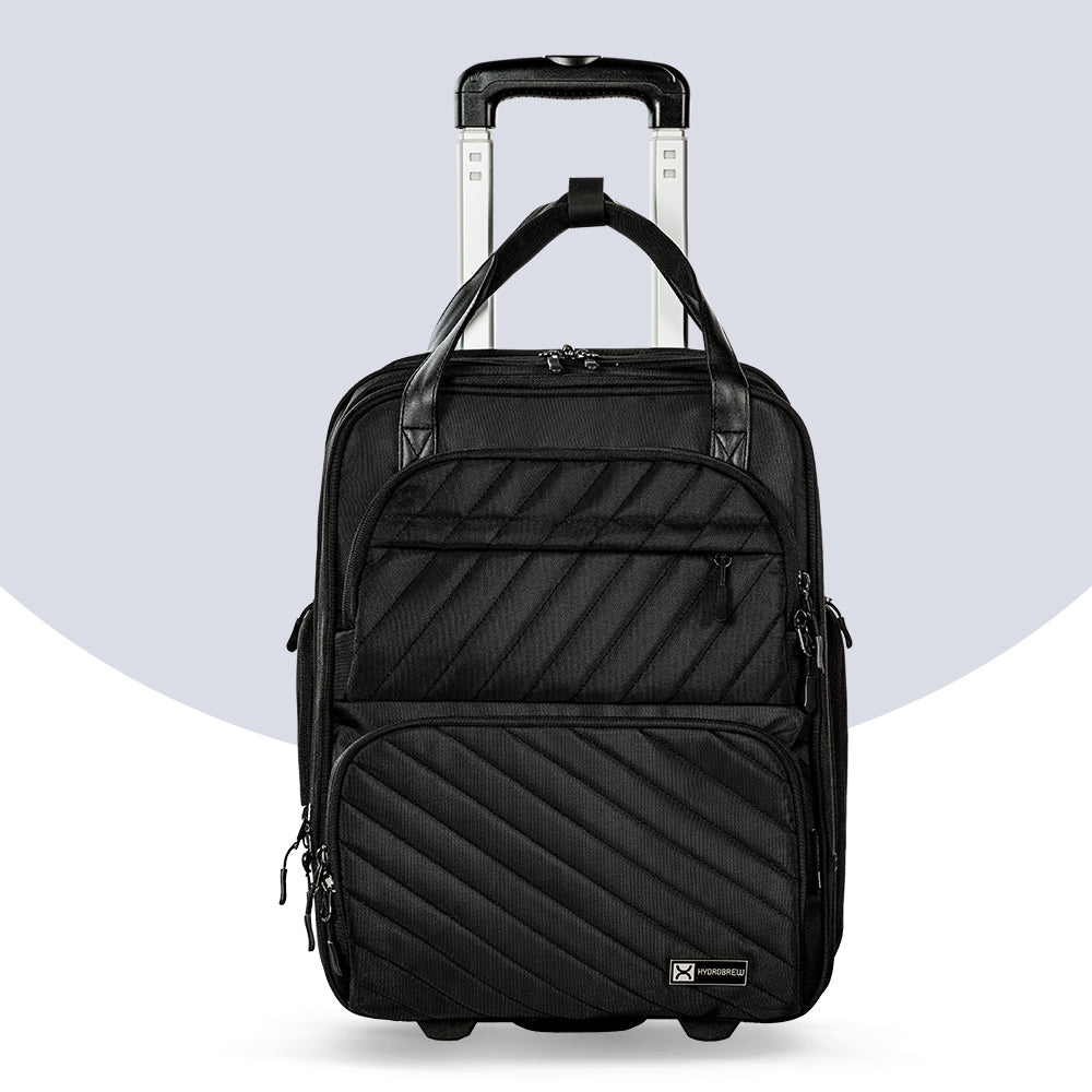 HYDROBREW Trolley 17 inch Travel Bag - Black | 2-in-1 Handbag & Cabin Trolley