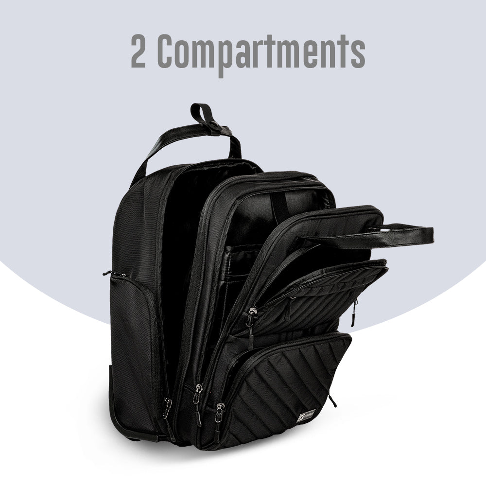 HYDROBREW Trolley 17 inch Travel Bag - Black | 2-in-1 Handbag & Cabin Trolley