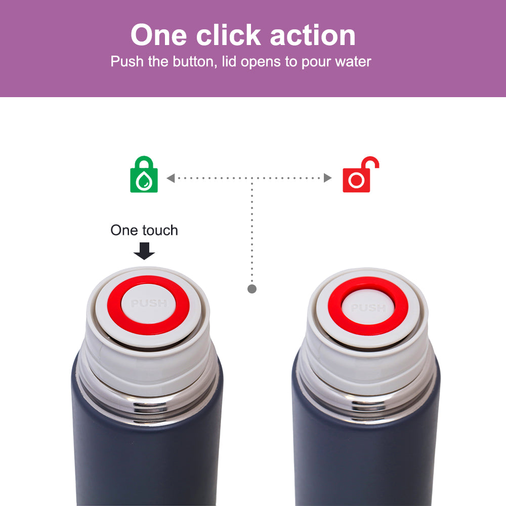 HYDROBREW Insulated 500ml Vacuum Flask w/2x 150ml Cup -Grey